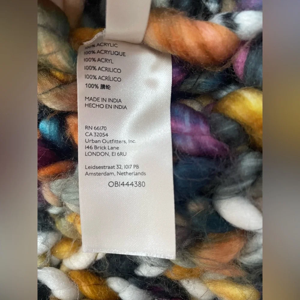 Free People Twilight Chunky Multi Colored Knit Heavyweight Vest Size XL - Picture 11 of 15